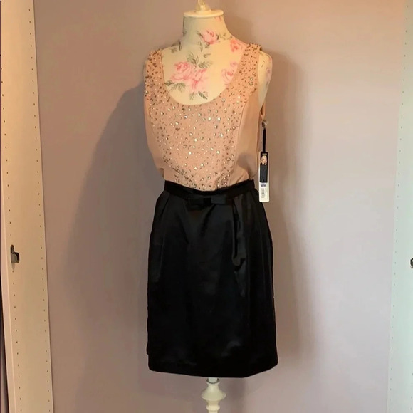 Kate young for target beige/black dress size 8 - Picture 2 of 9